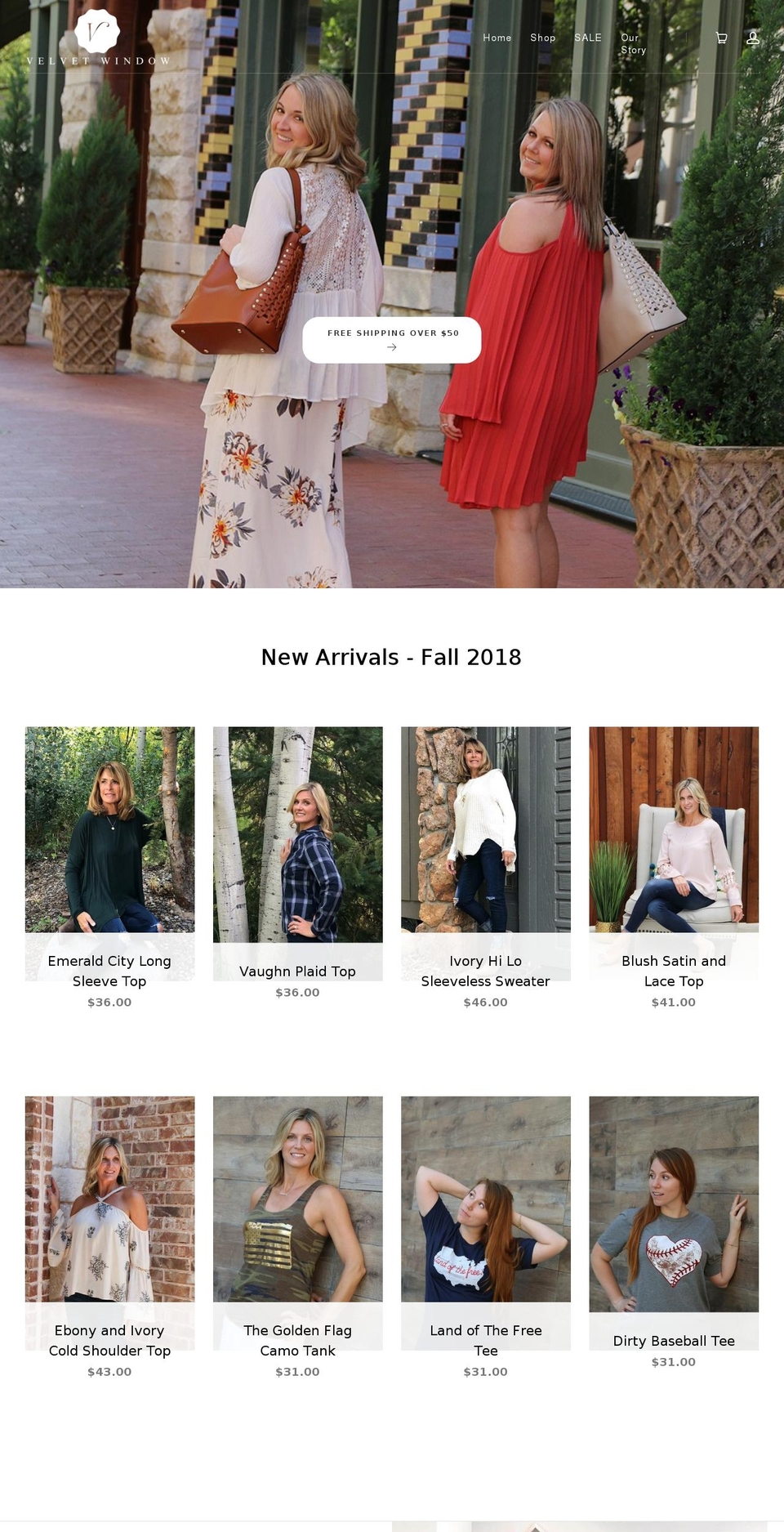 avelvetwindow.com shopify website screenshot