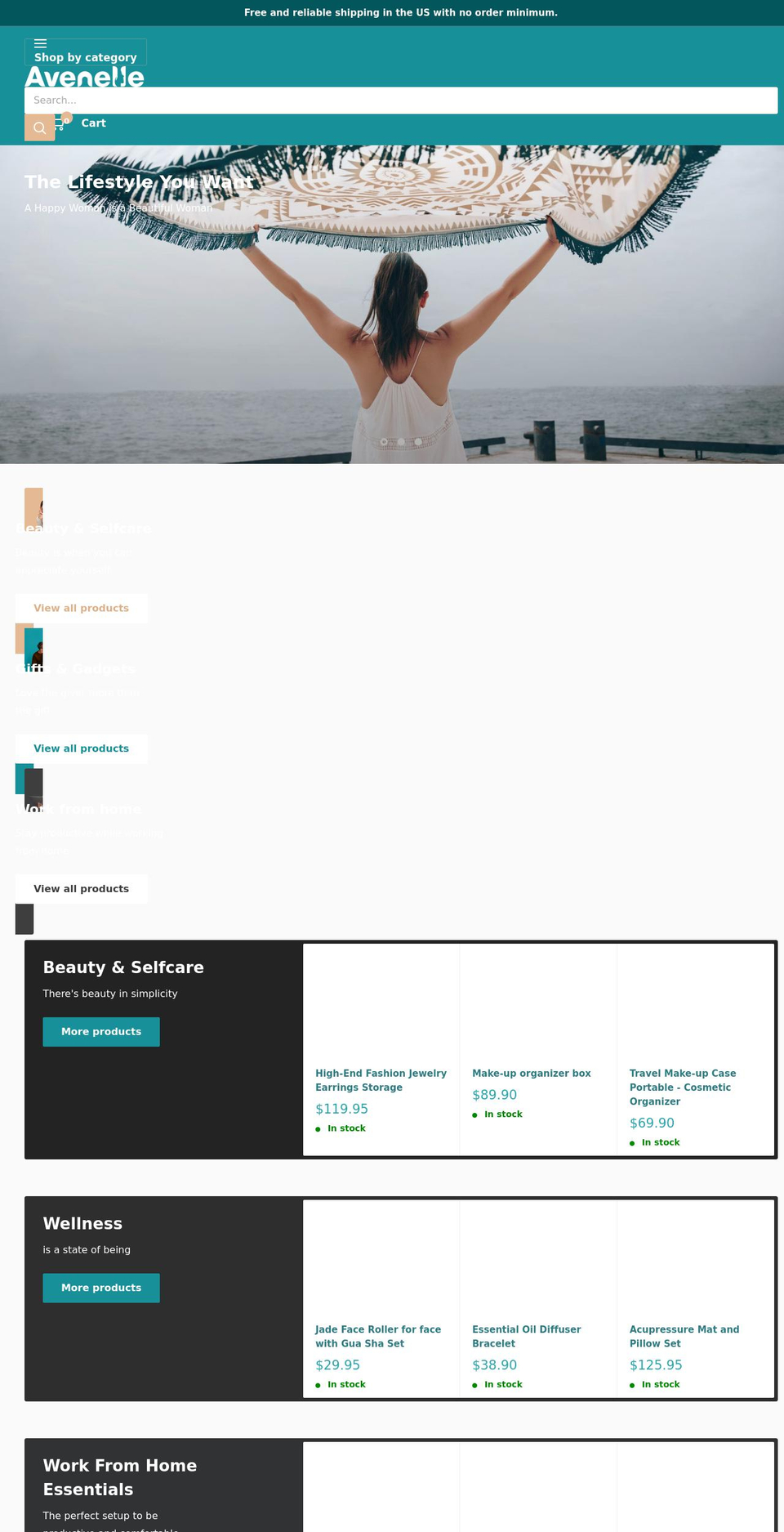 avenelle.com shopify website screenshot