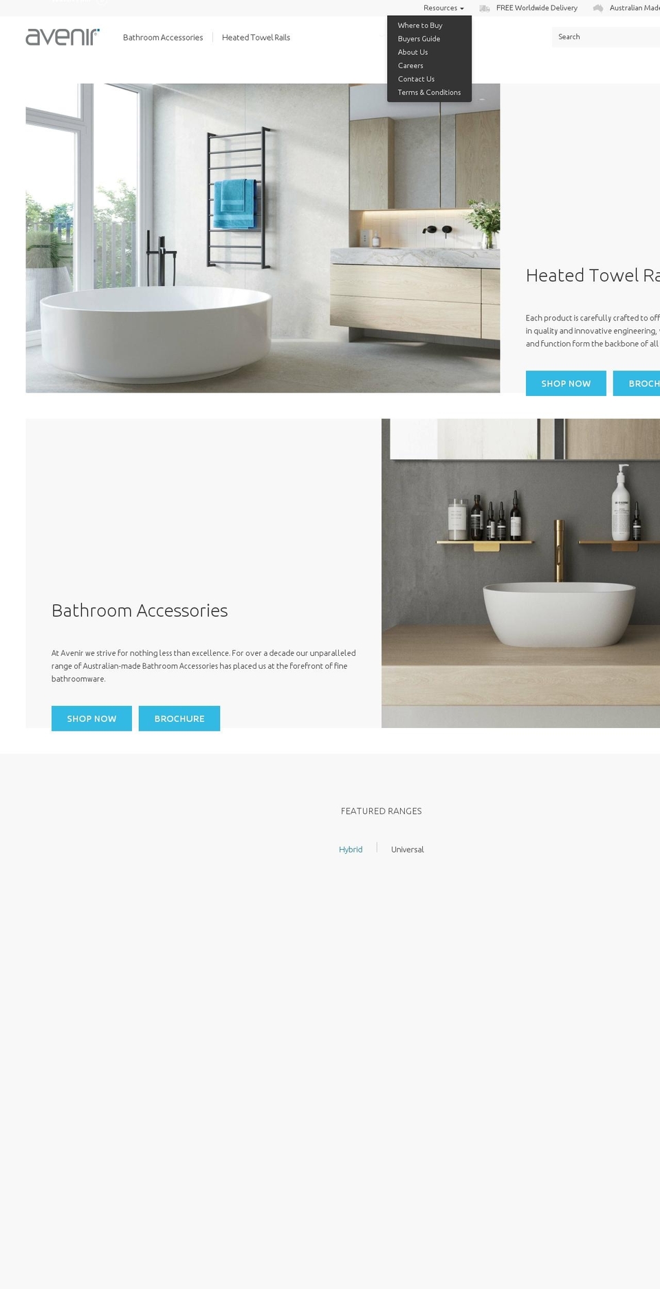 avenirdesign.com shopify website screenshot