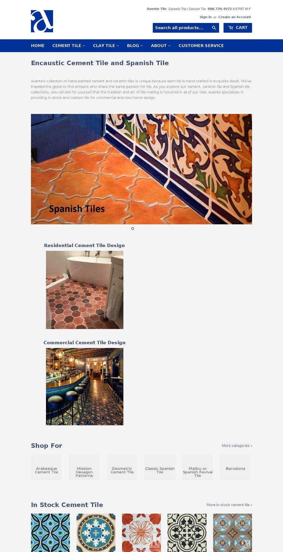 aventetile.com shopify website screenshot