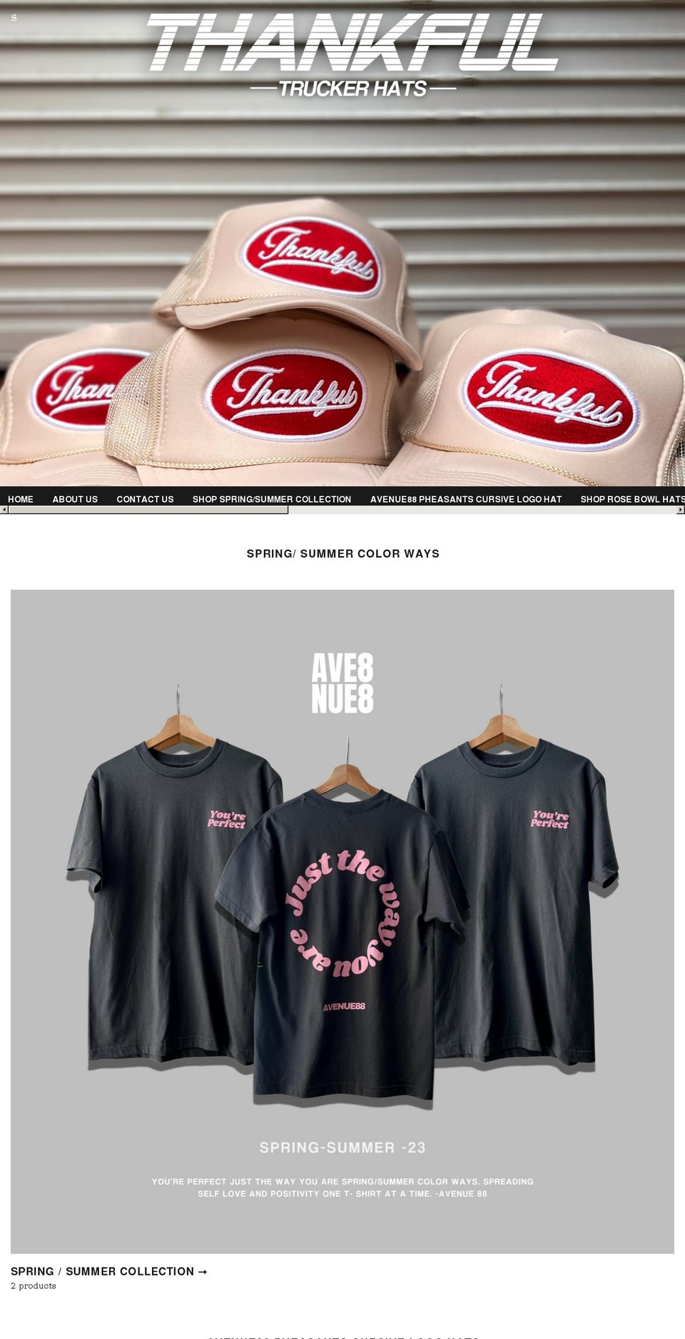 avenue88clothing.com shopify website screenshot