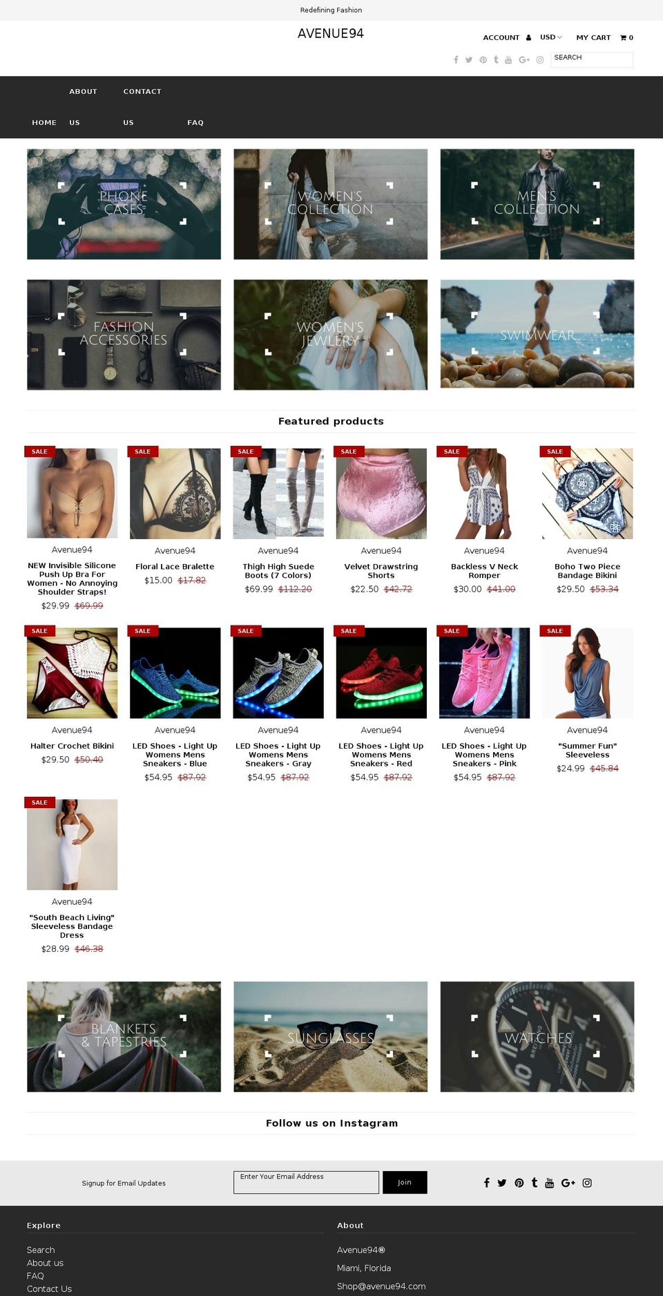 avenue94.com shopify website screenshot