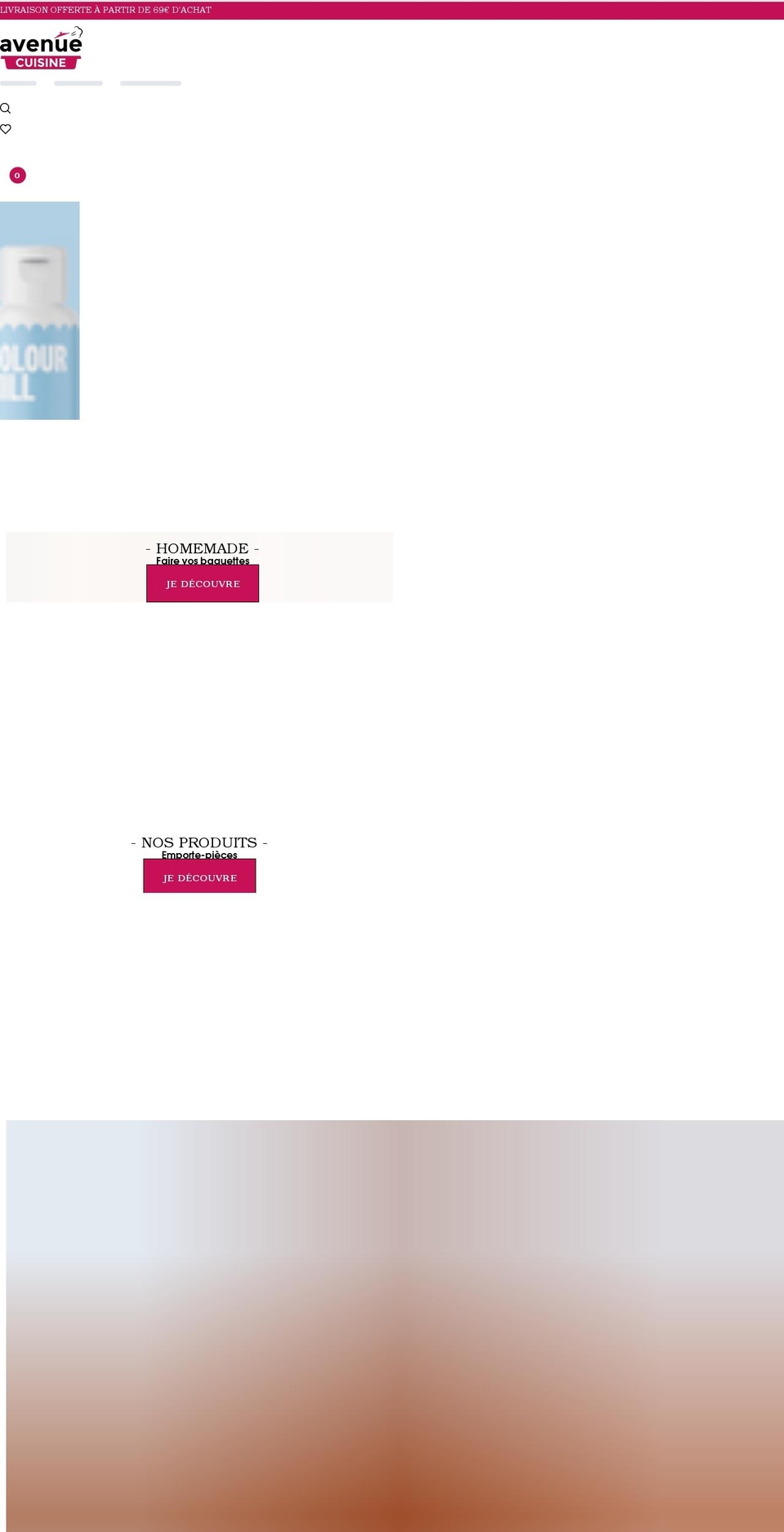 avenuecuisine.com shopify website screenshot