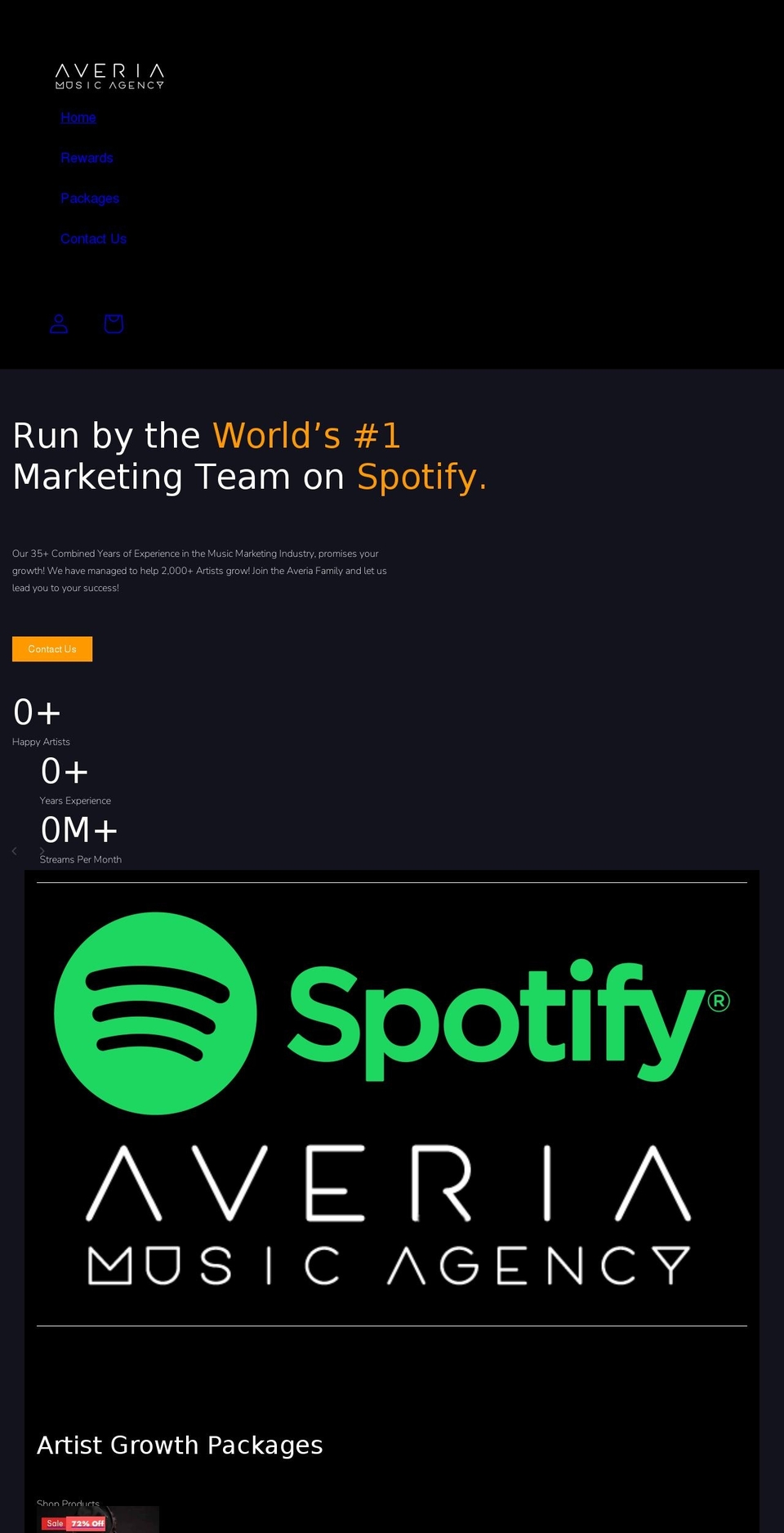 averiaagency.co.uk shopify website screenshot