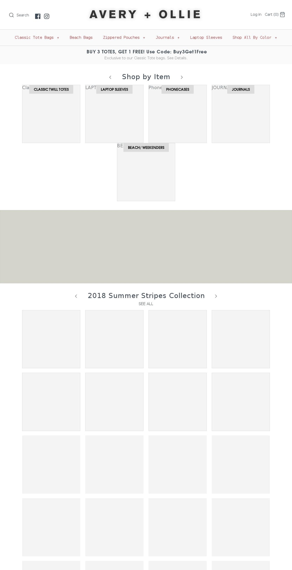 averyandollie.com — Shopify storefront screenshot