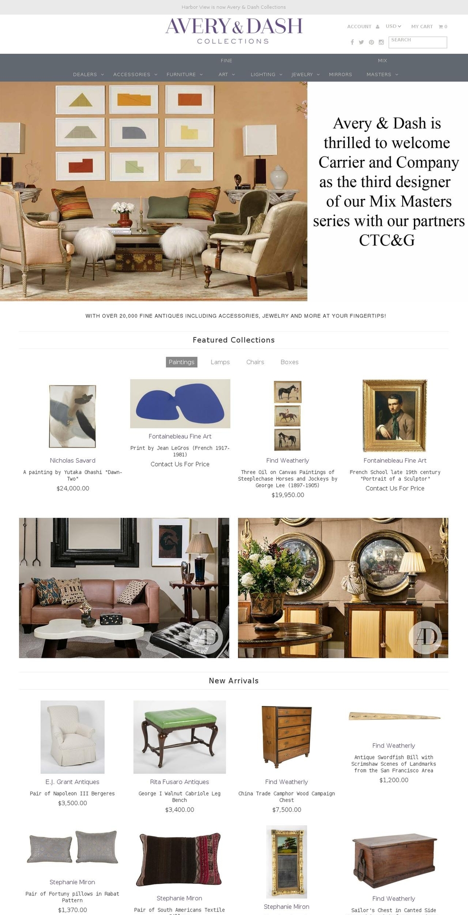 Avery \u0026 Dash Shopify theme site example averydashcollection.com