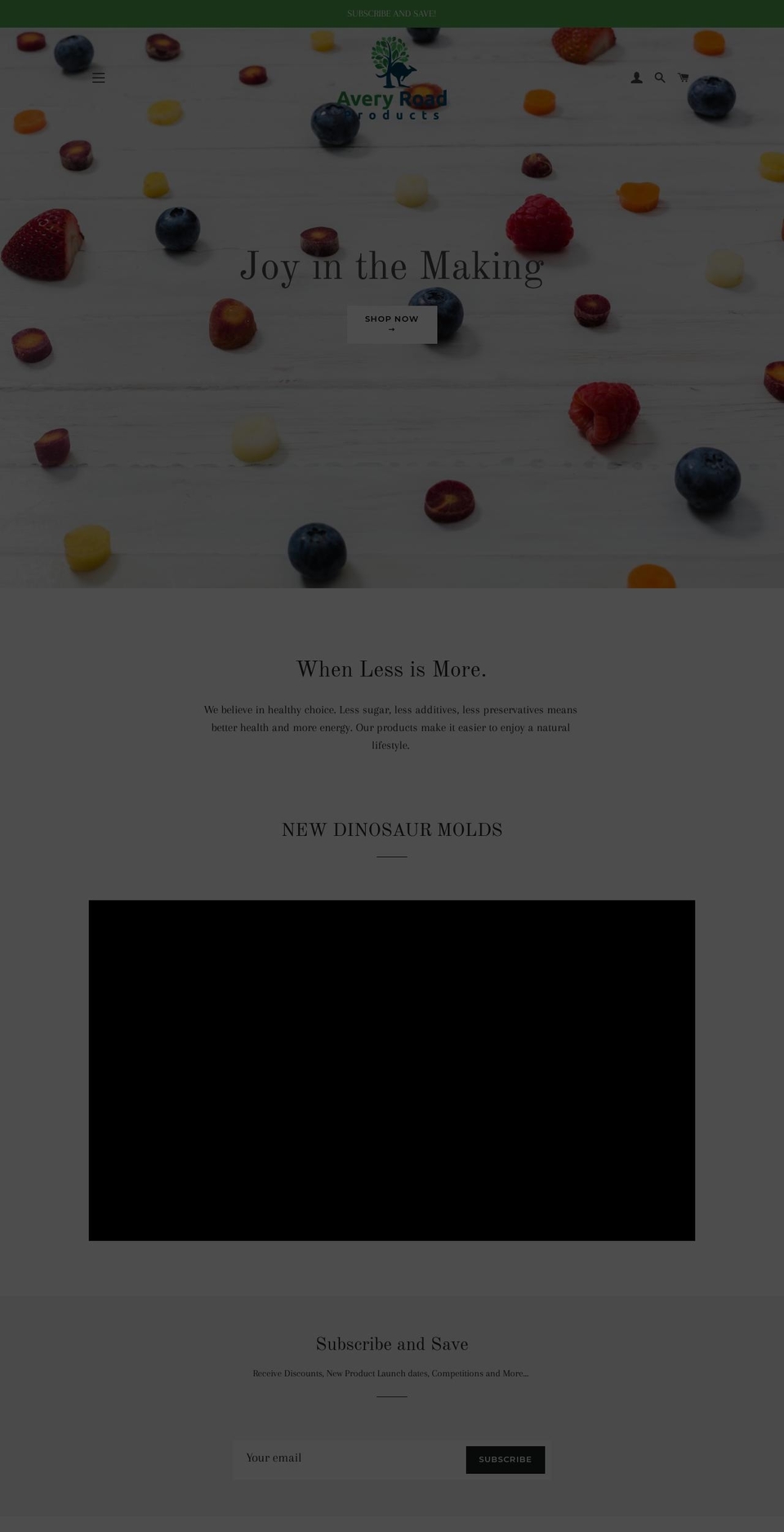 averyroadproducts.com — Shopify storefront screenshot