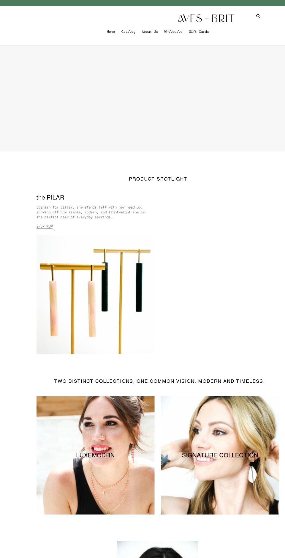 avesandbrit.com shopify website screenshot