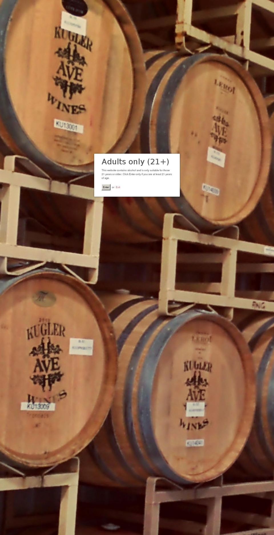 avewinery.com shopify website screenshot
