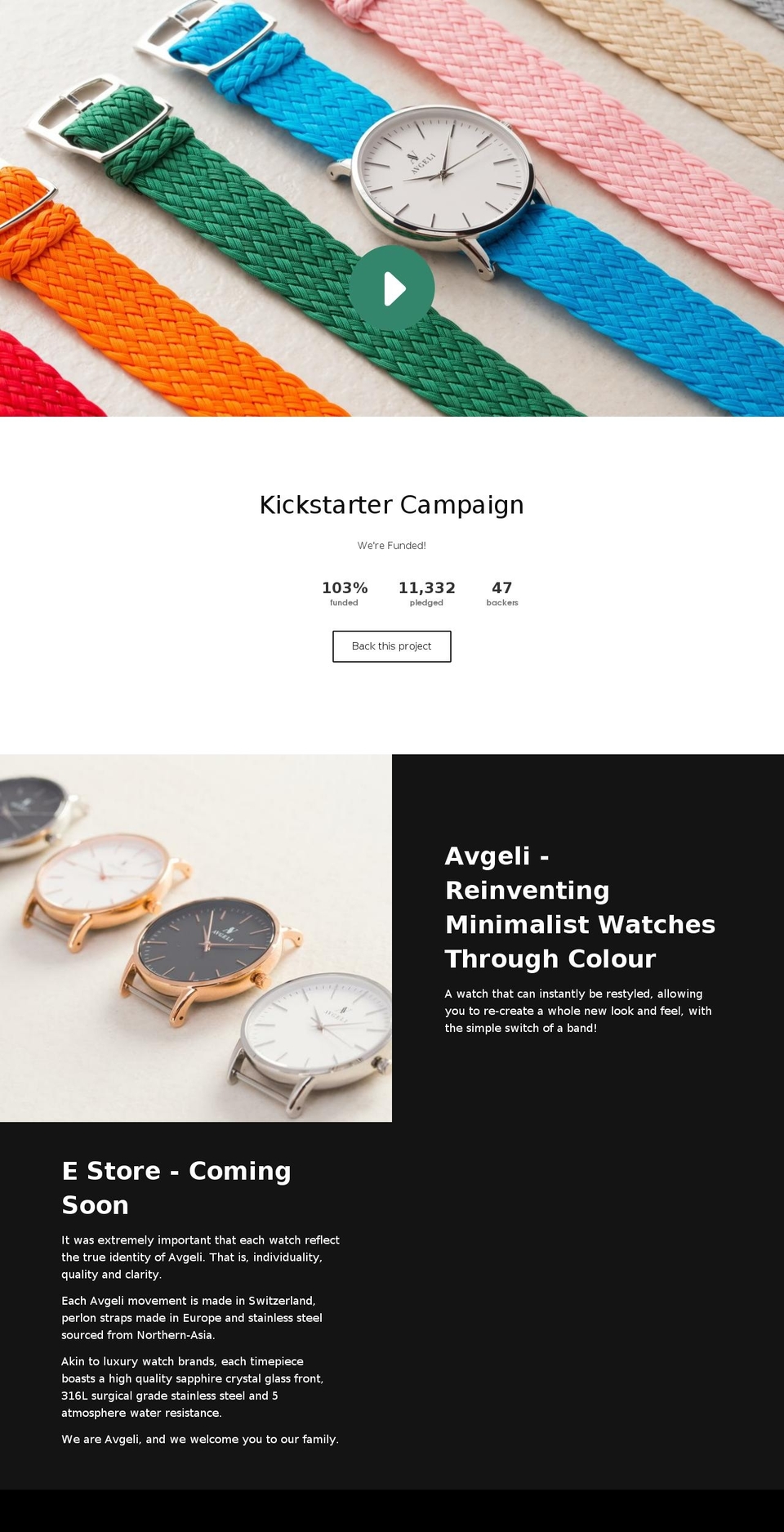 avgeli.com — Shopify storefront screenshot