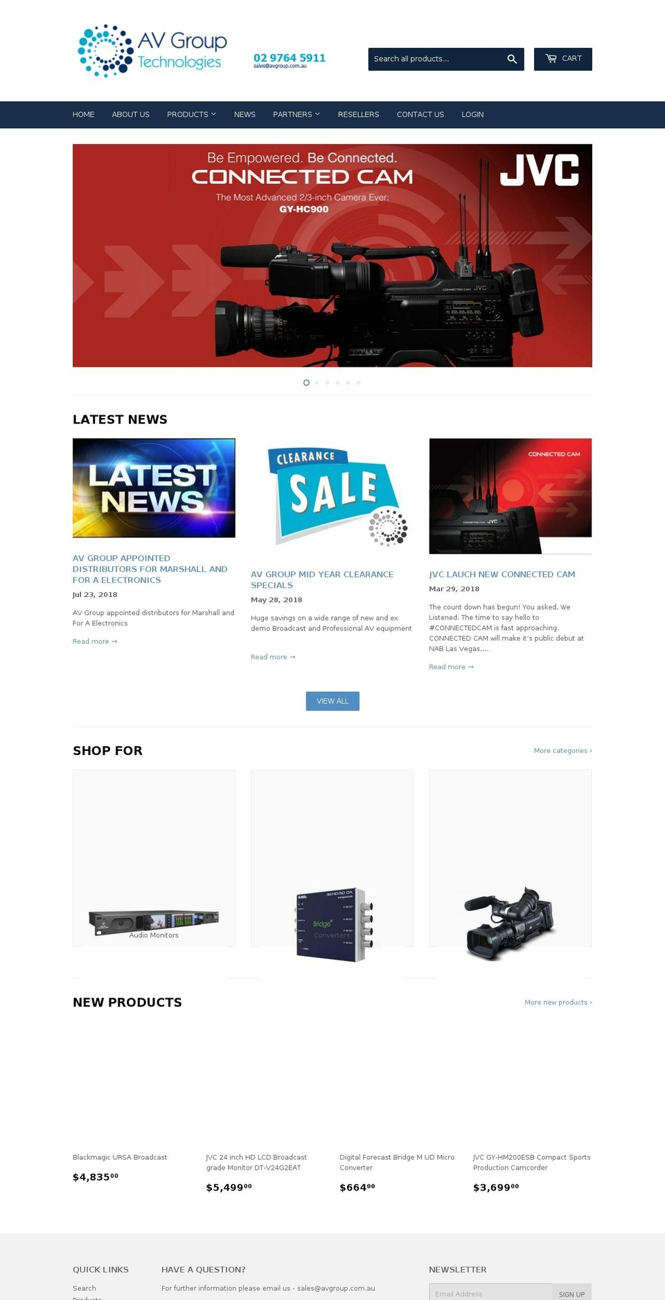 avgroup.com.au shopify website screenshot