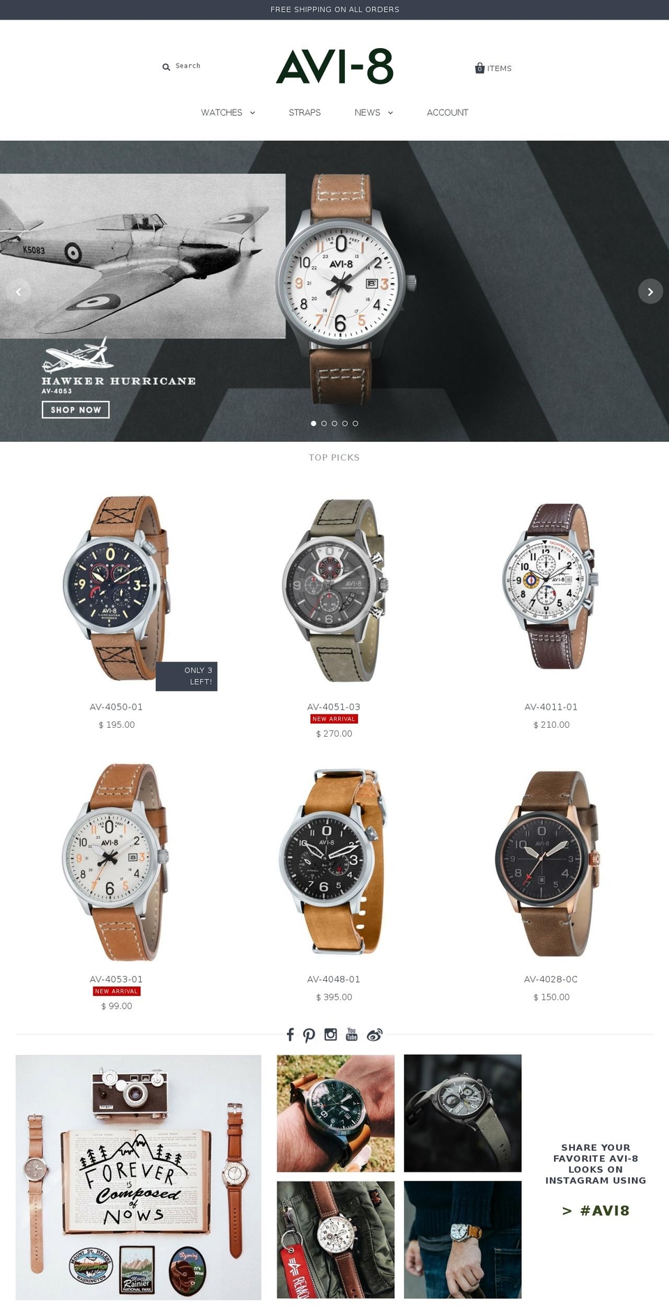 avi-8nation.com shopify website screenshot