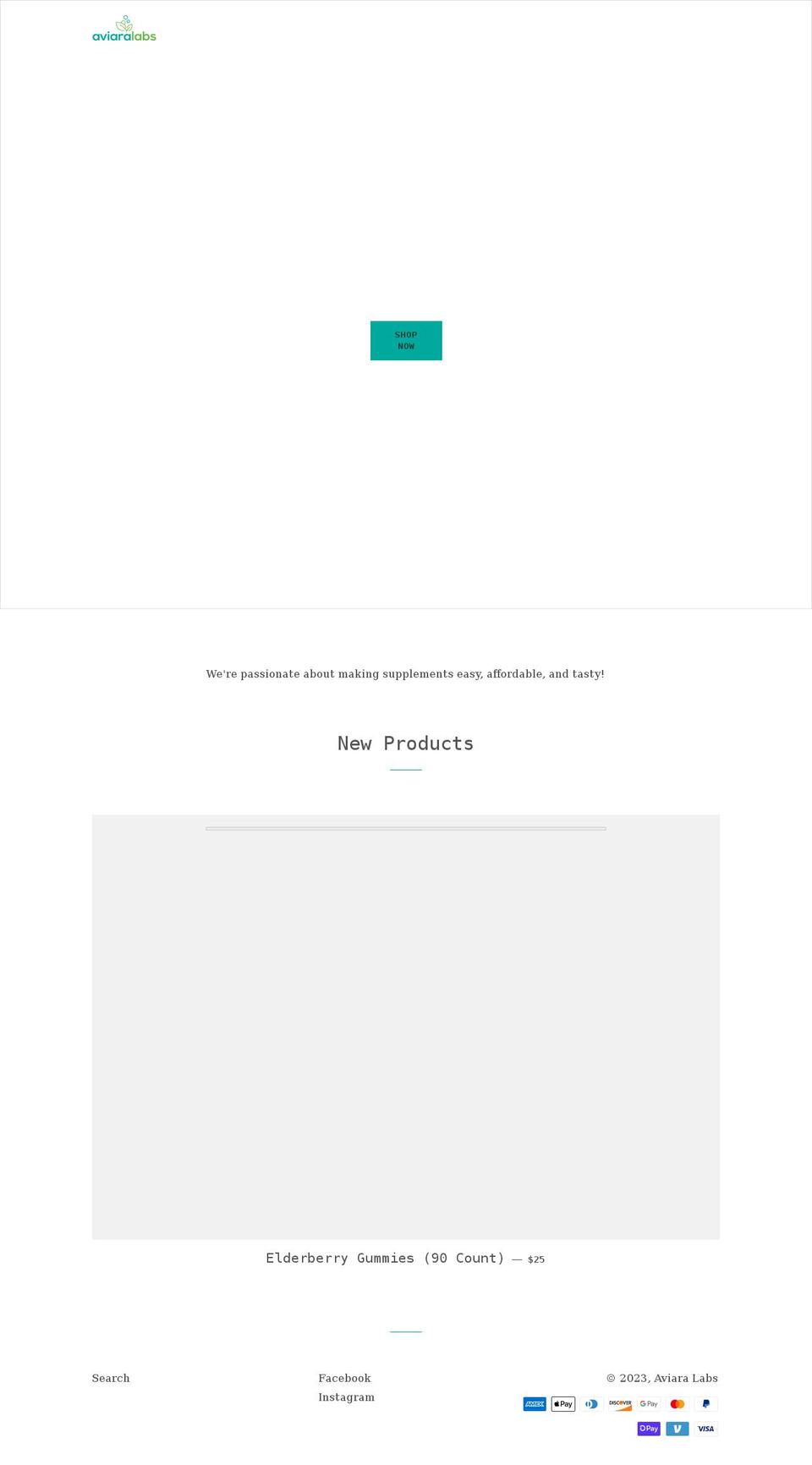 aviaralabs.com shopify website screenshot