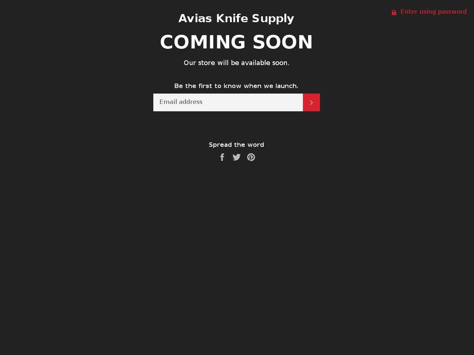 aviasknife.com — Shopify storefront screenshot