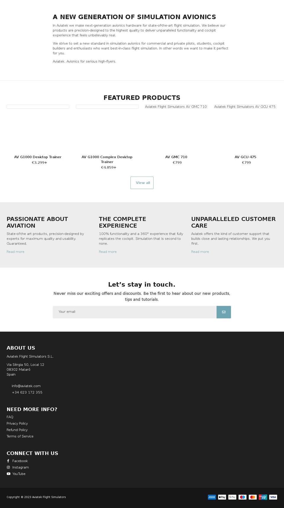 aviatek.com shopify website screenshot