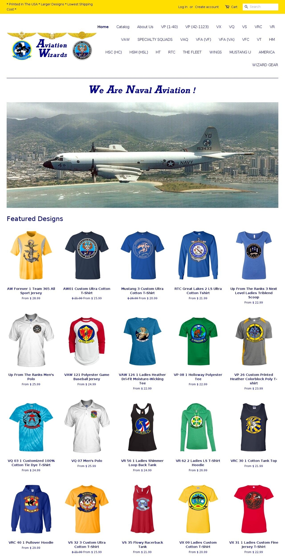 aviationwizards.com shopify website screenshot