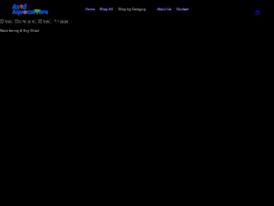 avidaquaculture.com shopify website screenshot