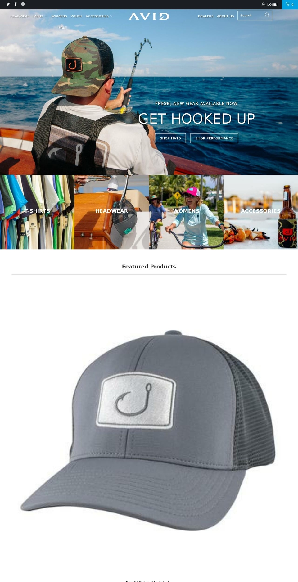 avidgear.com shopify website screenshot