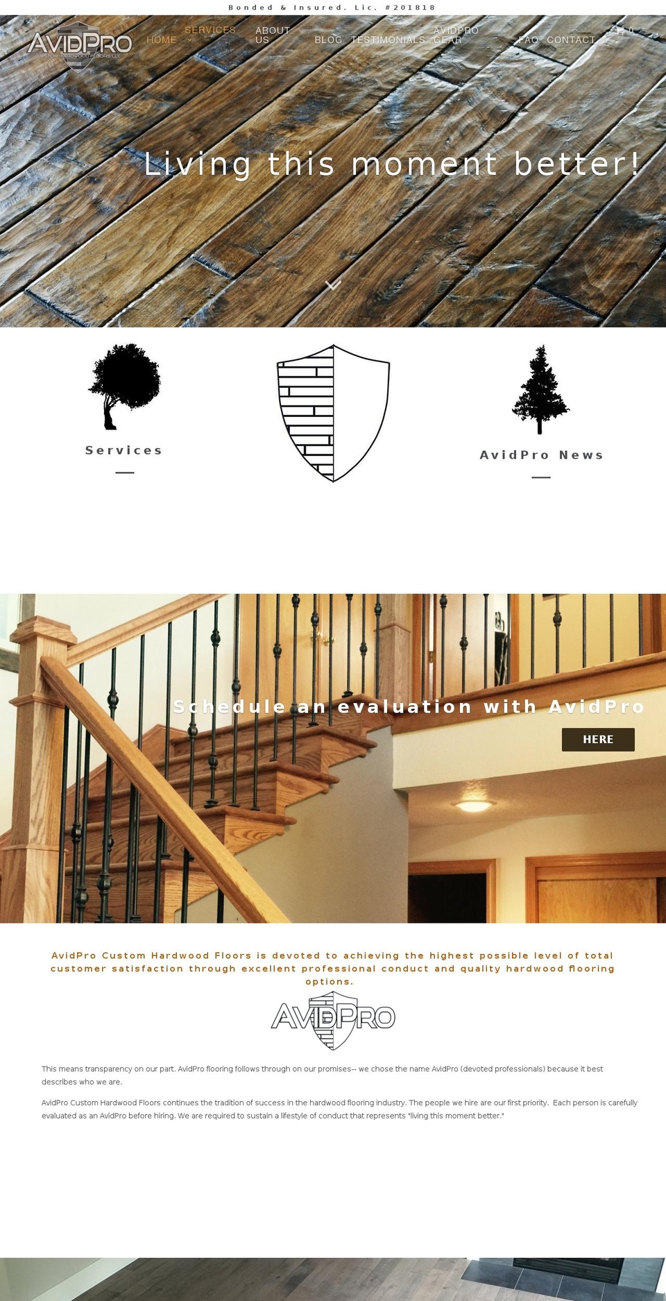 avidprofloors.com shopify website screenshot
