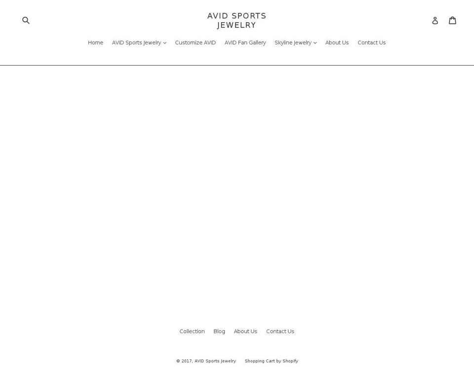 avidsportsjewelry.com shopify website screenshot