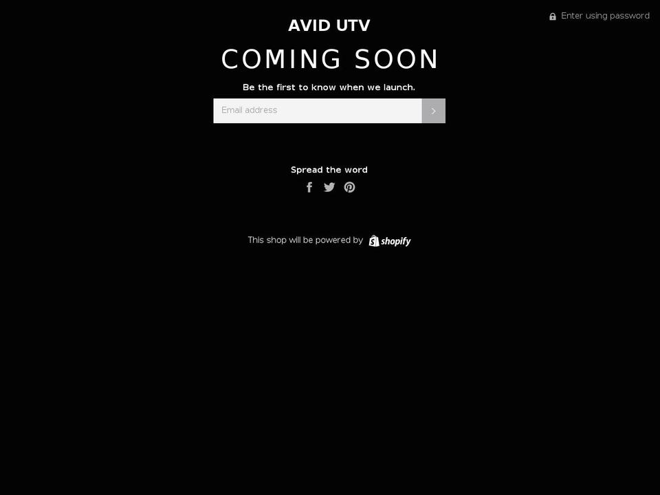 avidutv.com shopify website screenshot