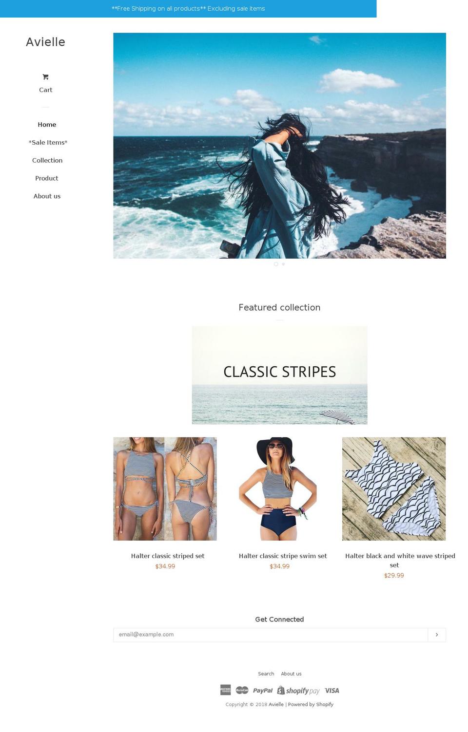 avielle.net shopify website screenshot