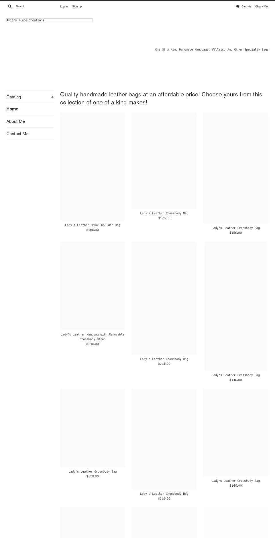 aviesplacecreations.com shopify website screenshot