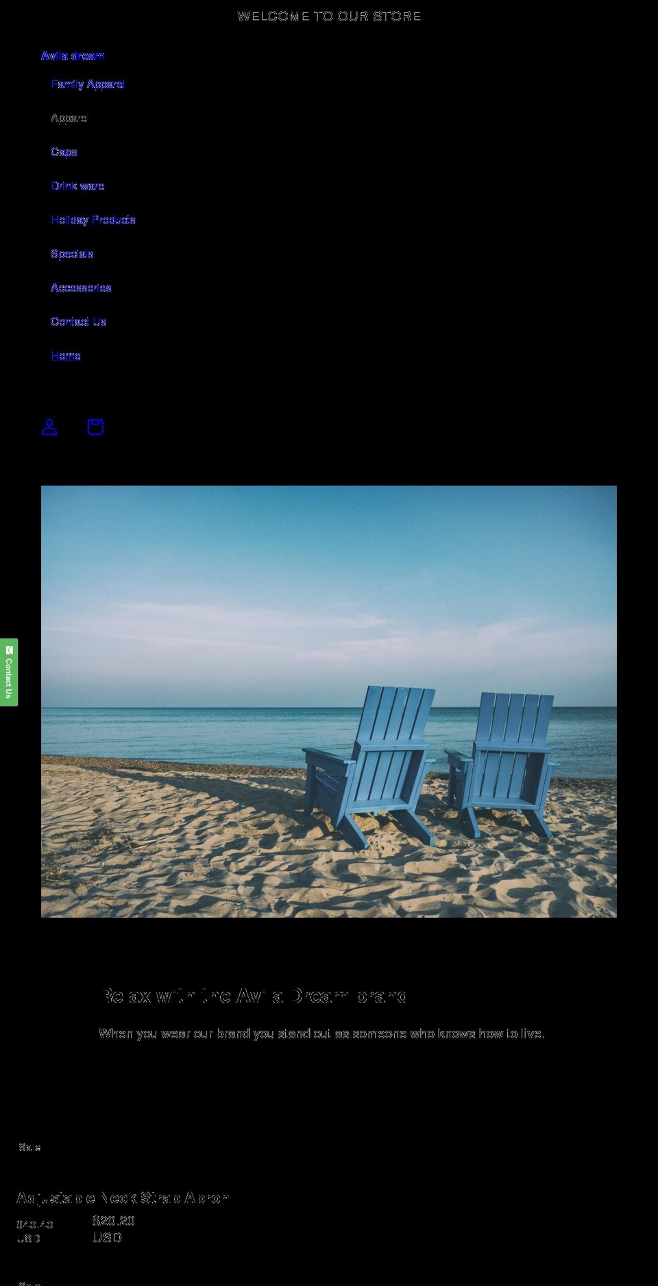 aviladream.com — Shopify storefront screenshot