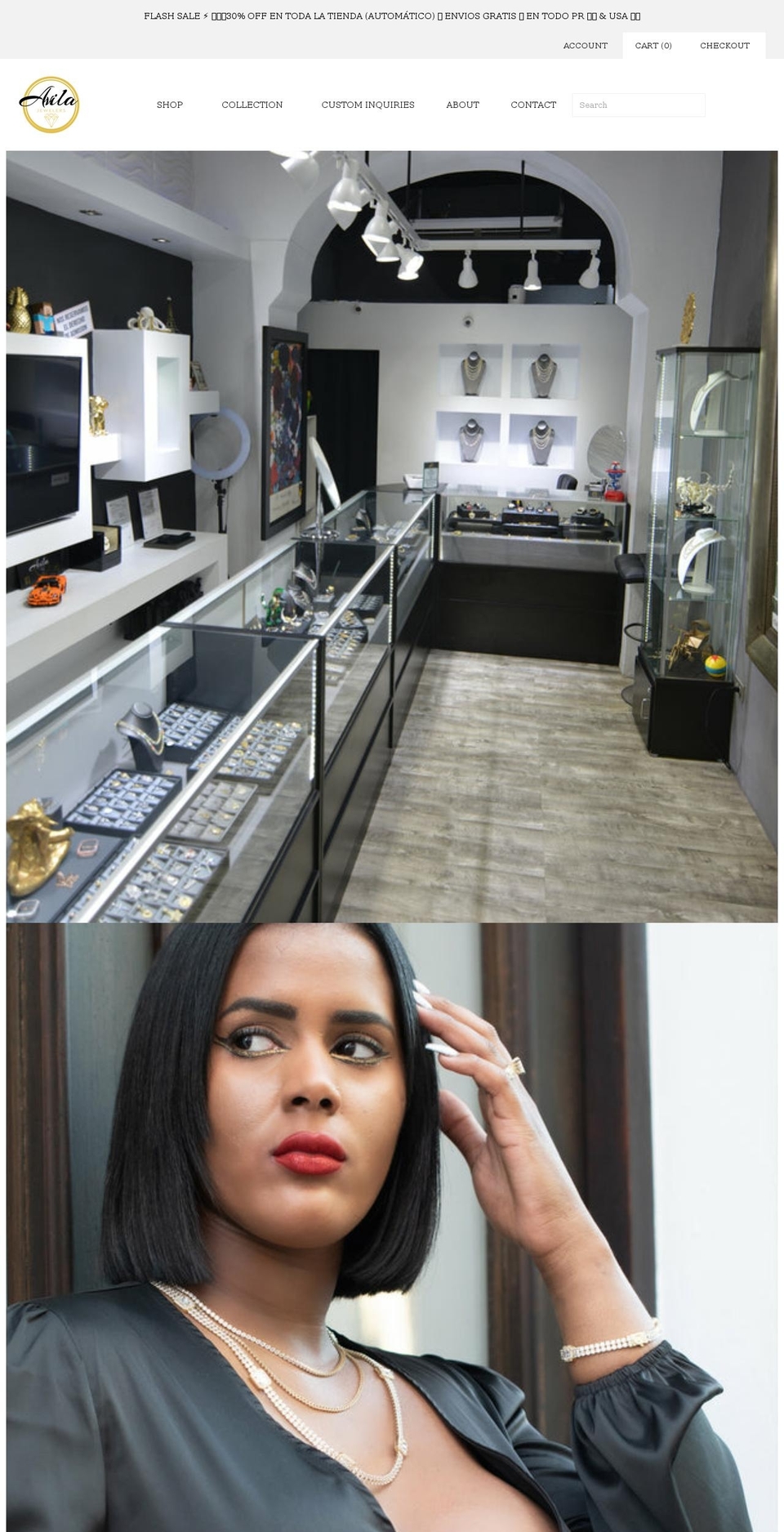 avilajewelers.com — Shopify storefront screenshot