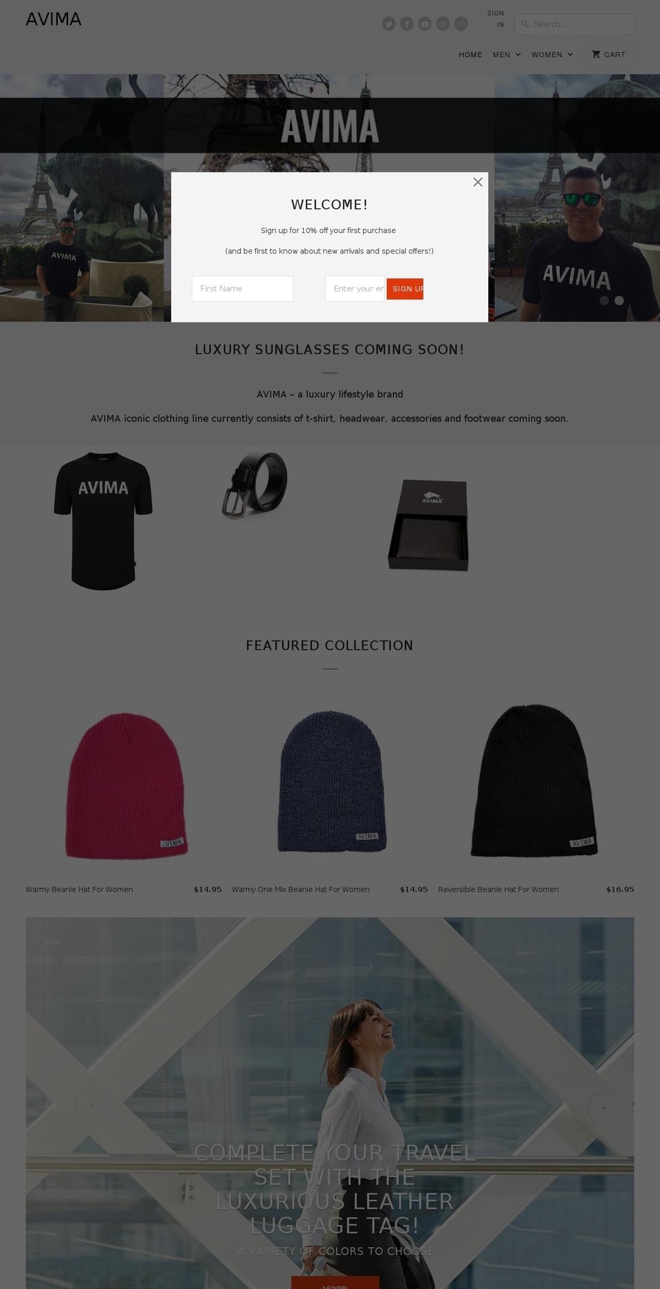 avima.co shopify website screenshot