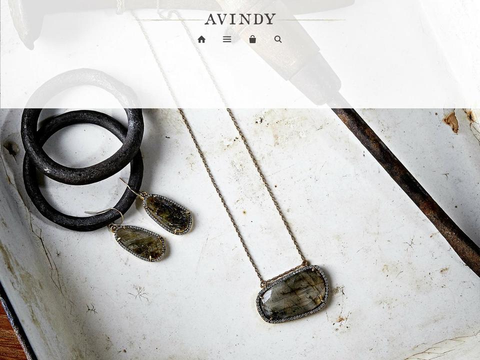 avindydesigns.com shopify website screenshot