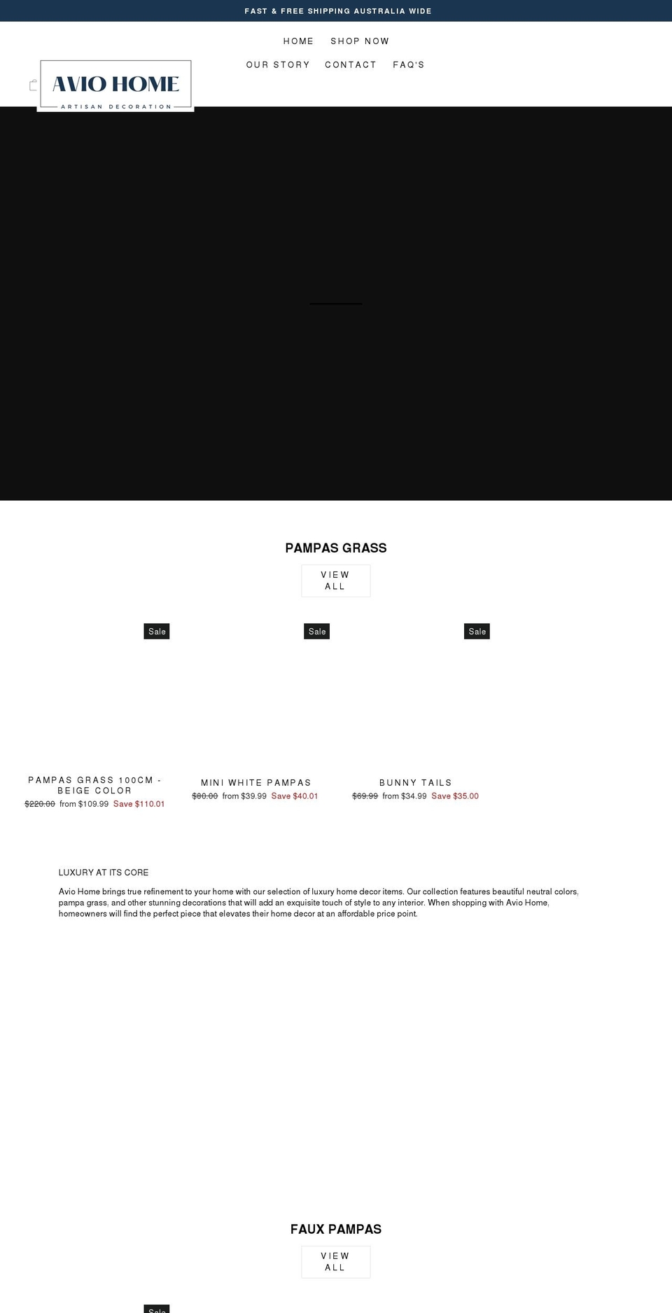 aviohome.com shopify website screenshot