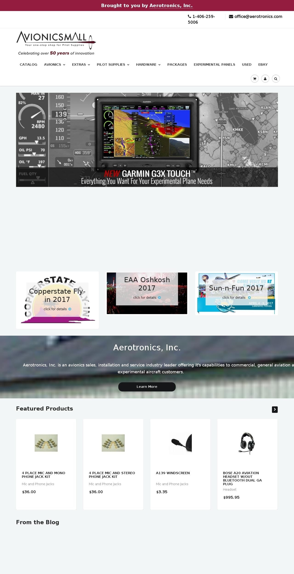 avionicsmall.com shopify website screenshot