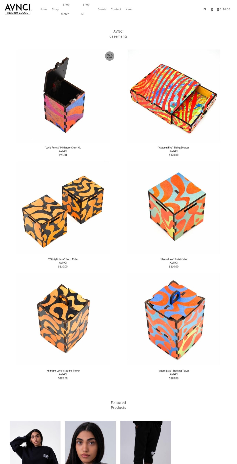 avnci.com shopify website screenshot