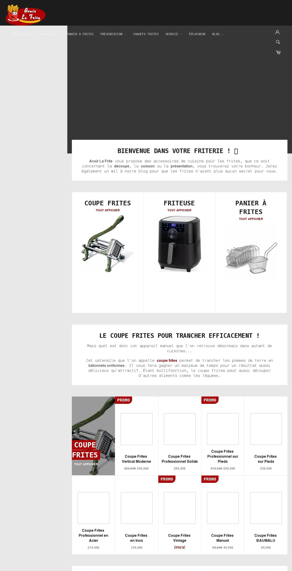 Avoir La Frite Shopify theme site example avoir-la-frite.com