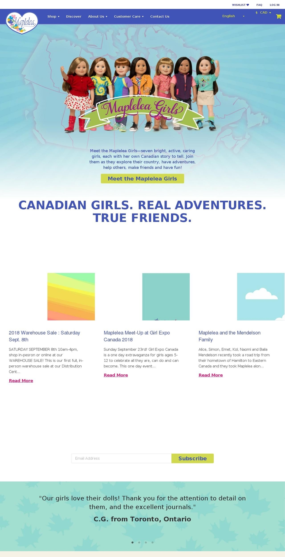 avonlea-traditions.com — Shopify storefront screenshot