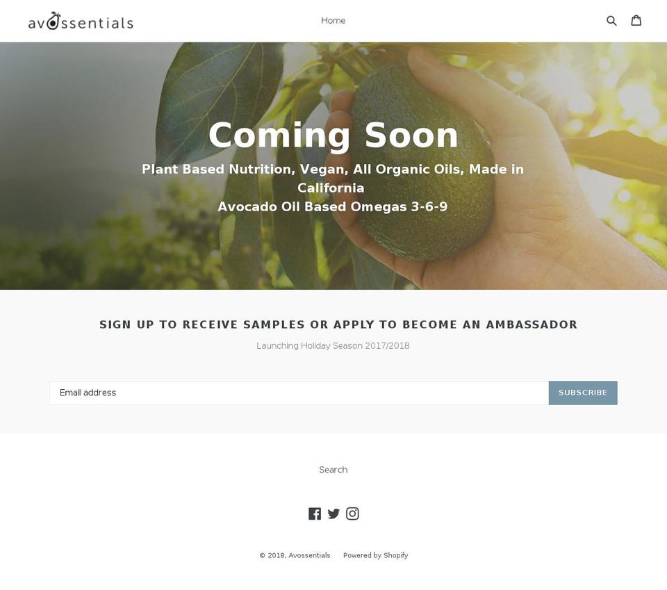 avossentials.com — Shopify storefront screenshot