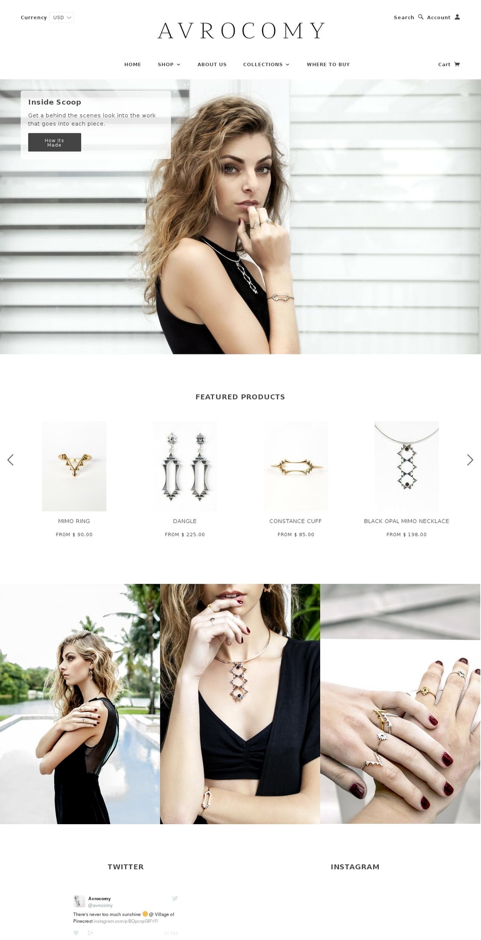 avrocomy.com shopify website screenshot