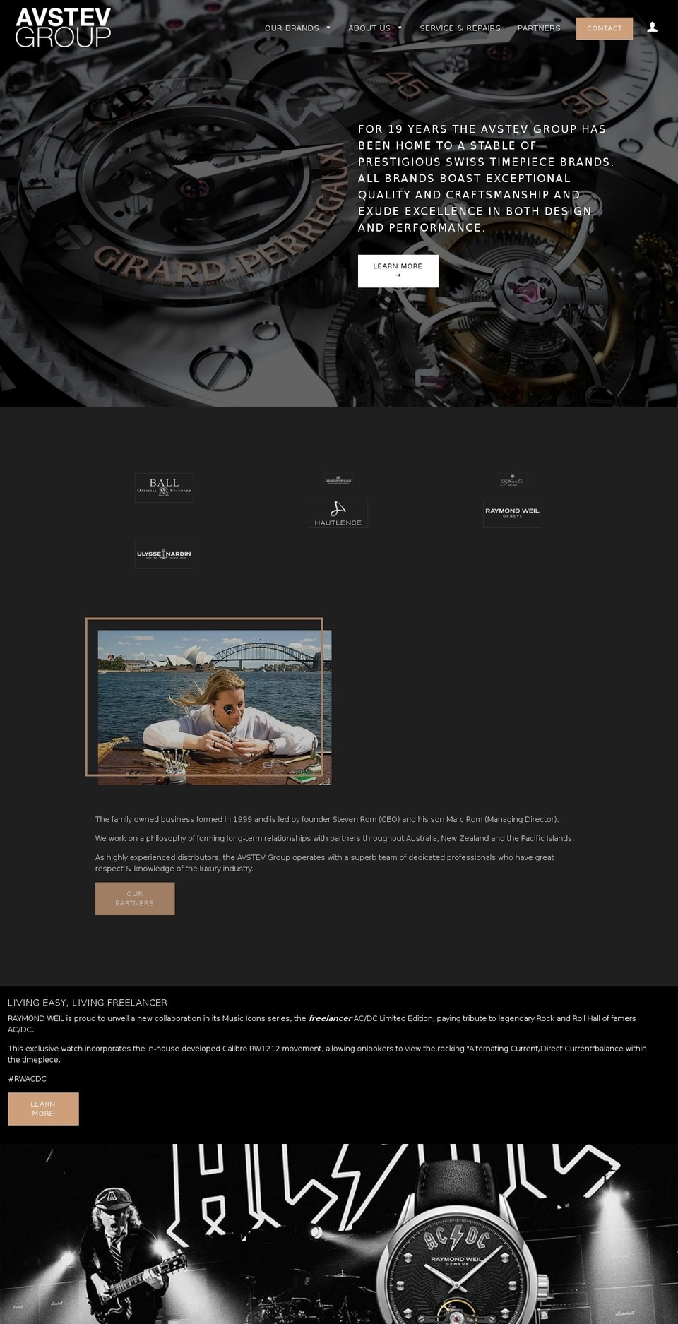 Avstev - Dark Shopify theme site example avstev.com