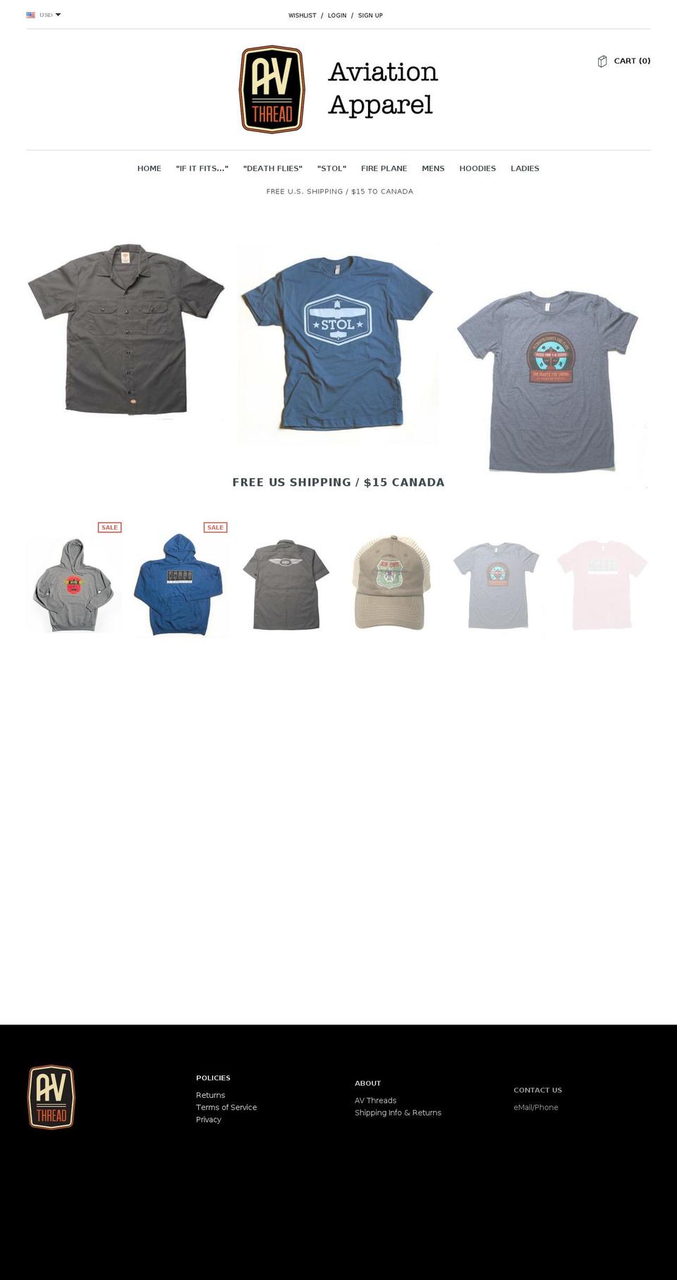 avthread.com shopify website screenshot