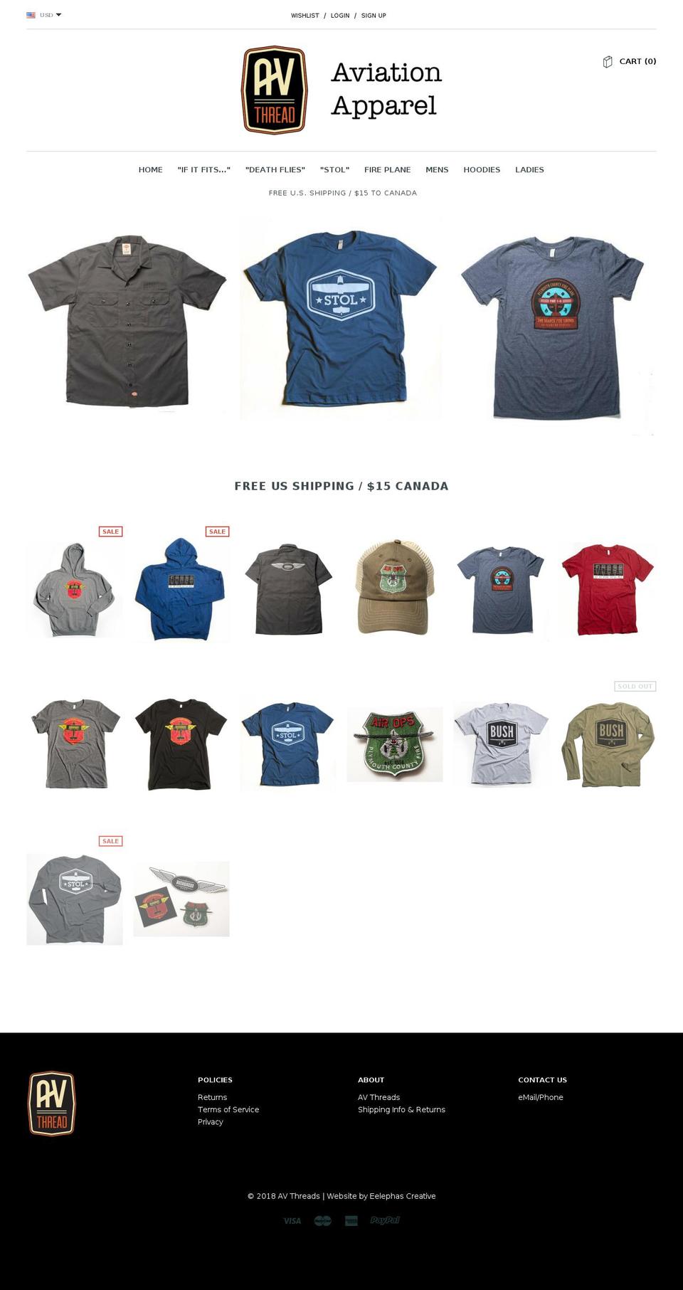 avthreads.com — Shopify storefront screenshot