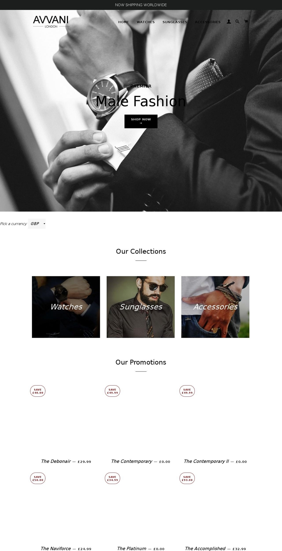 avvani.com — Shopify storefront screenshot
