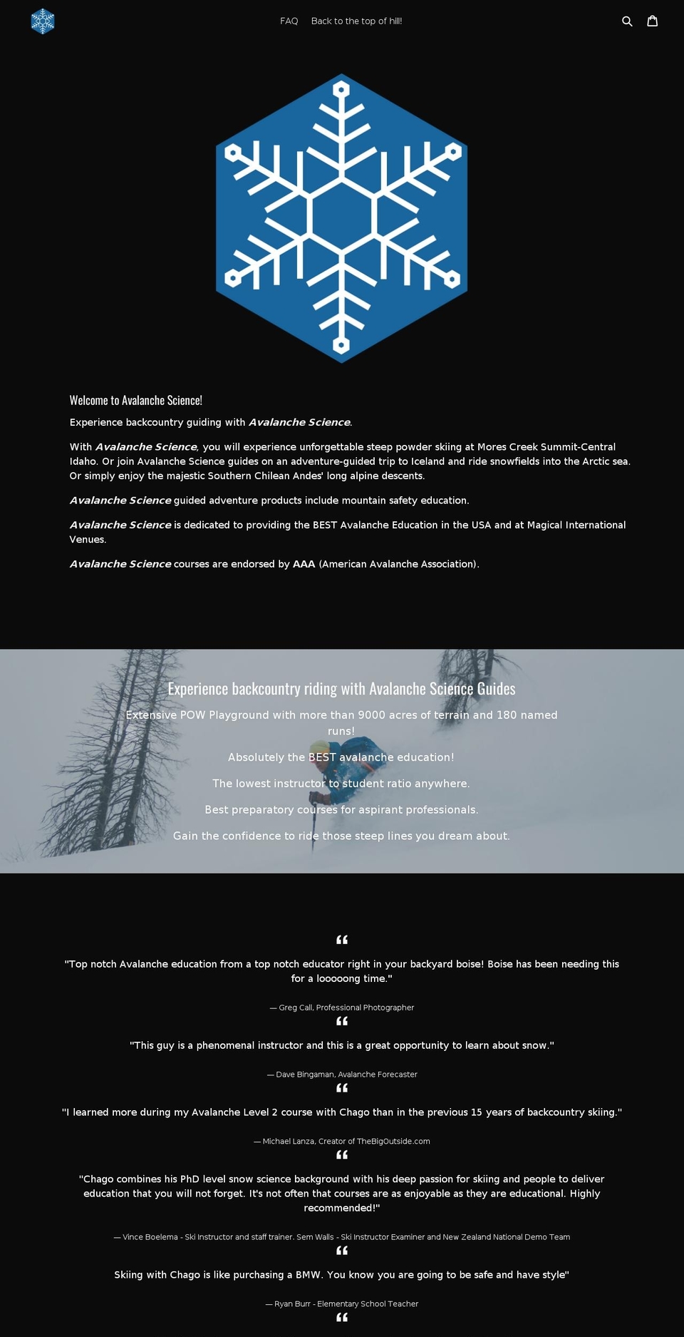 avyscience.com — Shopify storefront screenshot