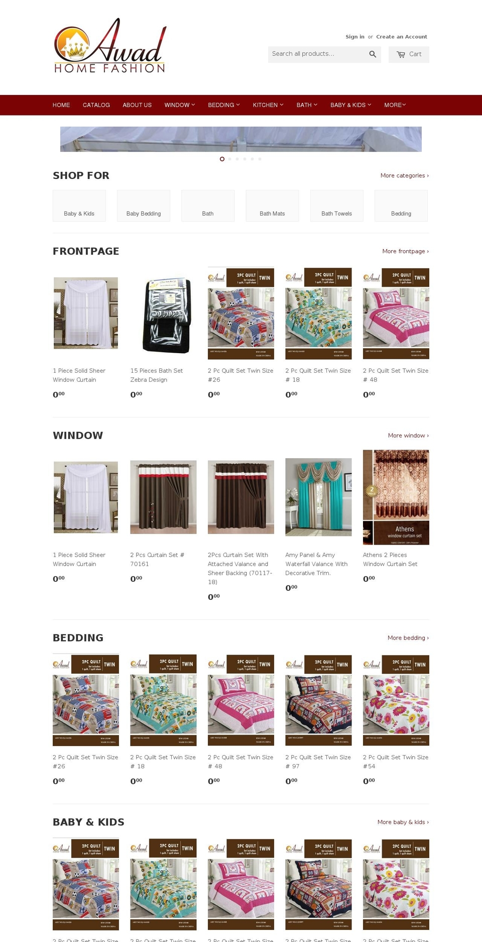 awadhomefashion.com shopify website screenshot