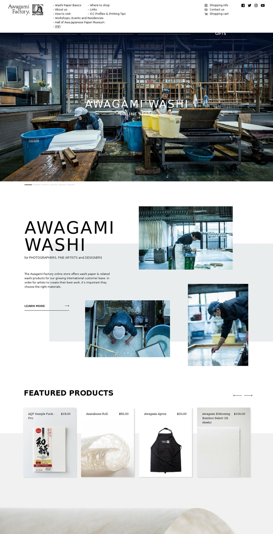 awagami.com — Shopify storefront screenshot