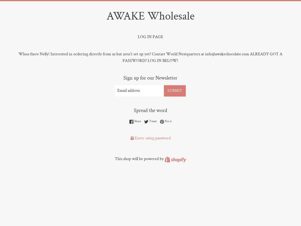 awake-wholesale.myshopify.com shopify website screenshot