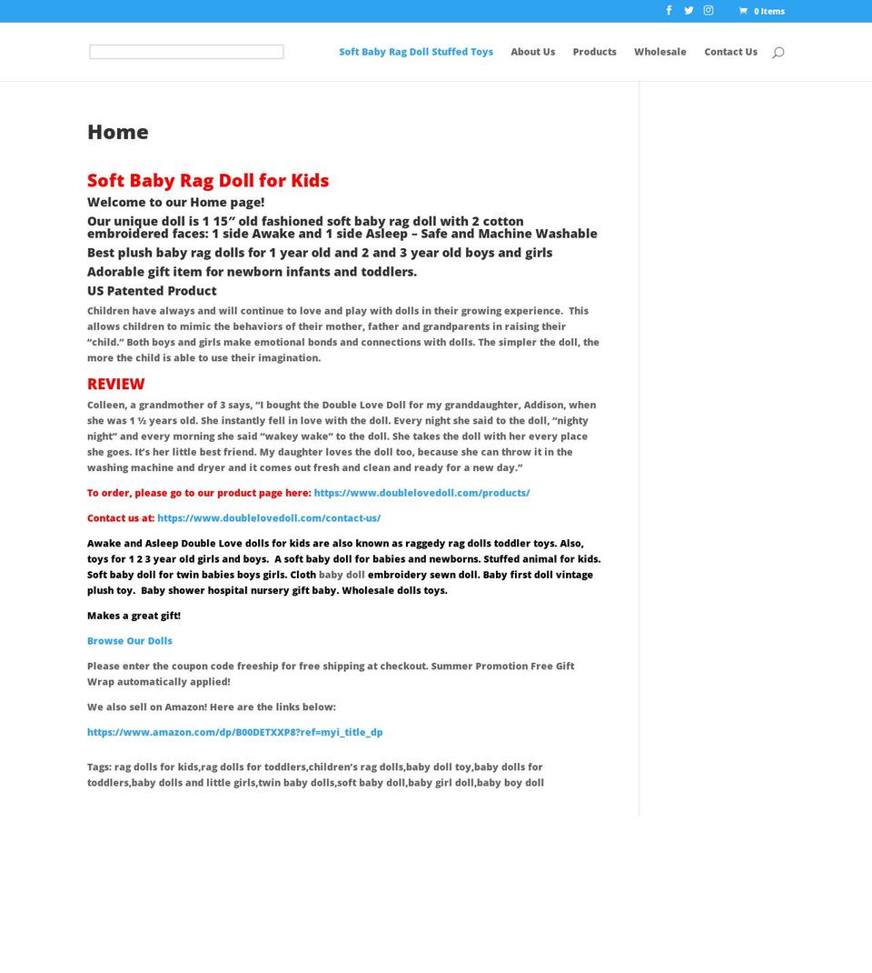 awakeandasleepdolls.com — Shopify storefront screenshot