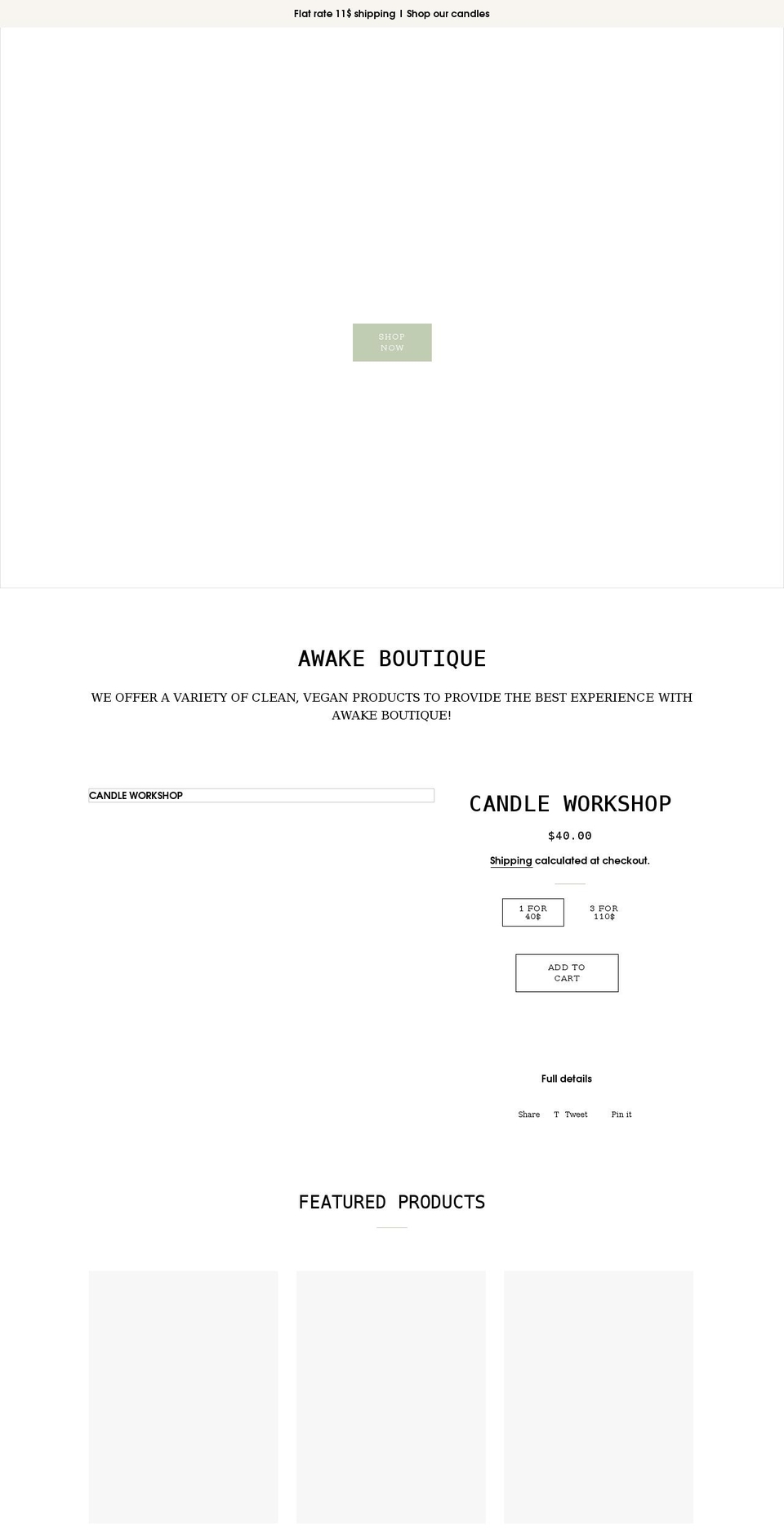 awakeboutique.com shopify website screenshot