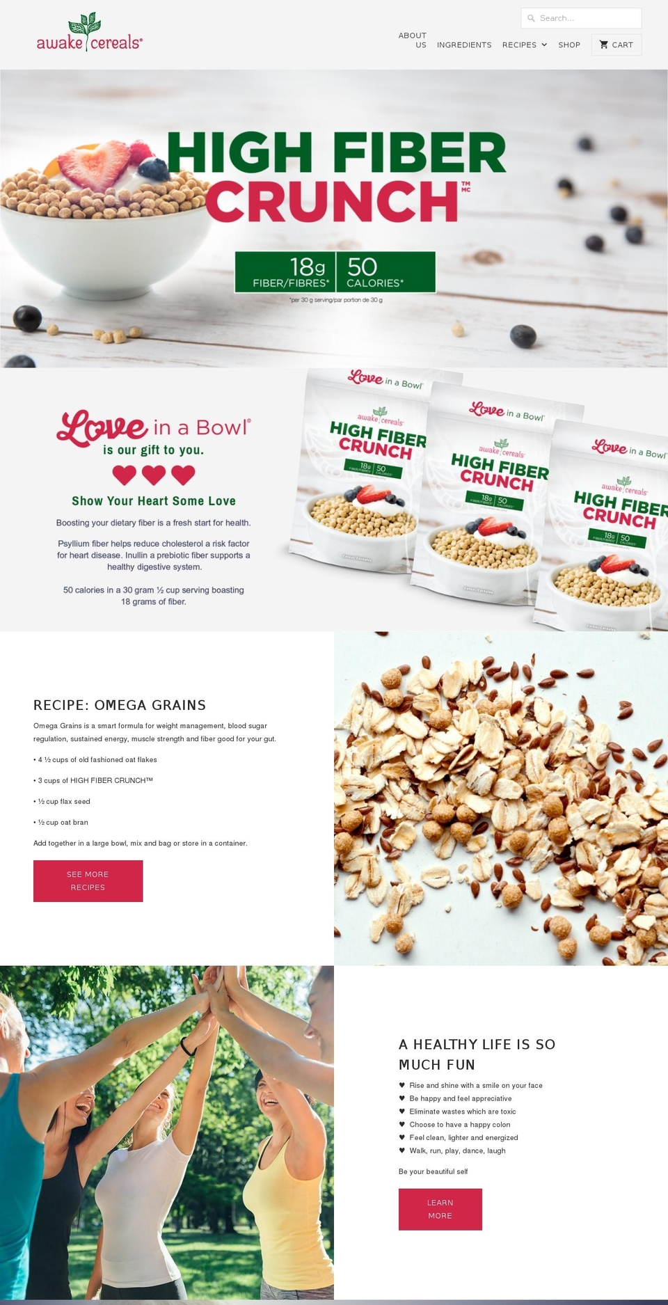 awakecereals.com — Shopify storefront screenshot