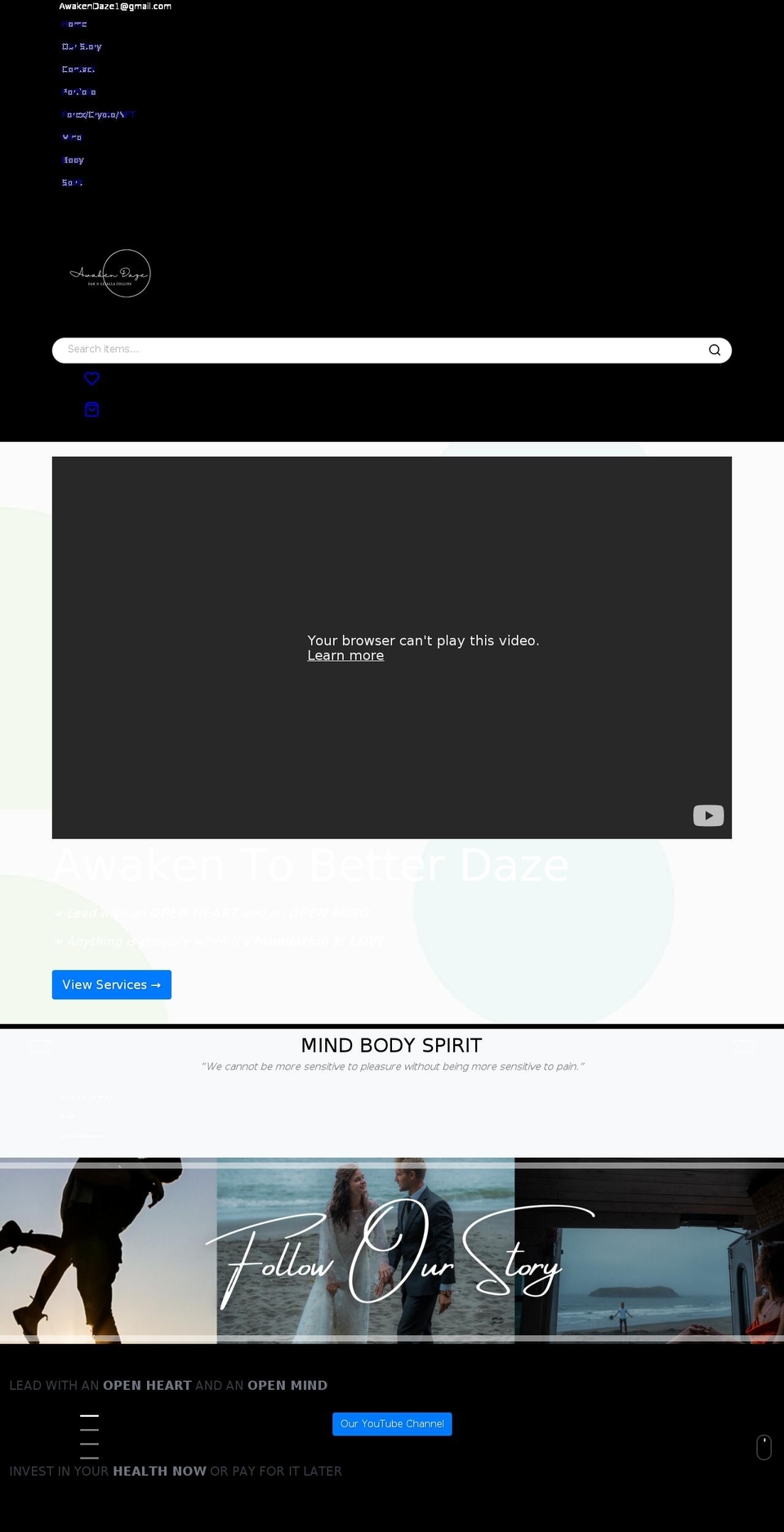 awakendaze.com shopify website screenshot